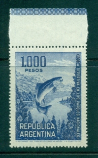 Argentina-1974-1000p-as-10p-Trout-MLH-lot37451