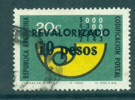 Argentina-1975-Postal-Code-Opt-FU-lot37463