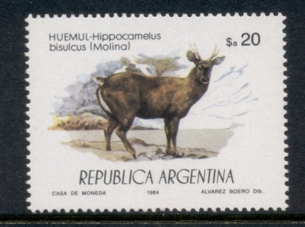 Argentina-1984-Wildlife-Protection-deer-MUH