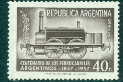 Argentina-1957-Railroads-Cent-MLH-lot37224