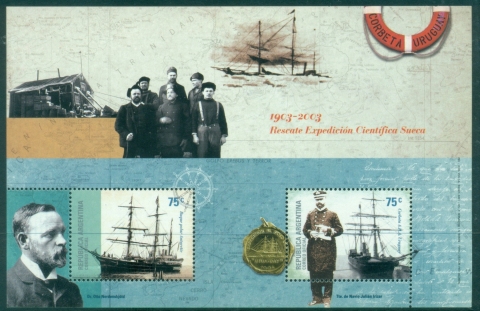 Argentina-2003-Argentine-Antarctica-The-100th-Anniversary-of-the-Rescue-of-the-Swedish-Scientific-Expedition-by-the-Corvette-A.R.A.jpg.-Uruguay-MS-MUH