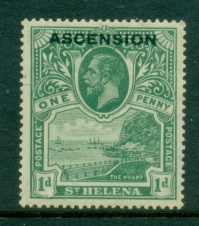 Ascension-Is-1922-KGV-Opt-on-St-Helena-1d-MLH