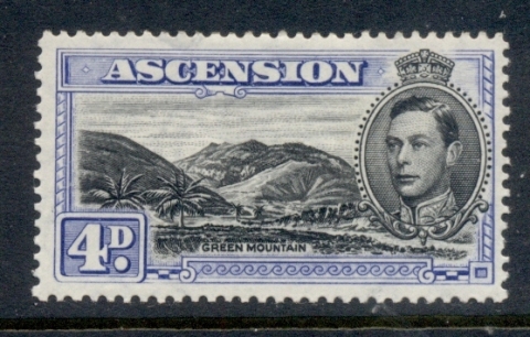 Ascension-Is-1938-53-KGVI-Pictorials-Green-Mountain-4d-Perf-13-5-MLH