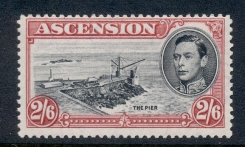 Ascension-Is-1938-53-KGVI-Pictorials-The-Pier-2-6d-Perf-13-MLH