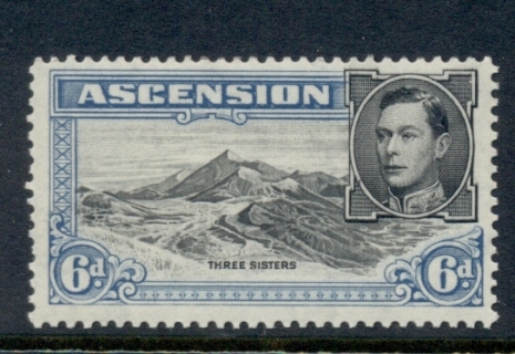 Ascension-Is-1938-53-KGVI-Pictorials-Three-Sisters-6d-Perf-13-MLH