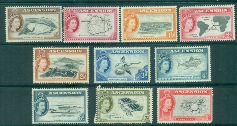 Ascension-Is-1956-Definitives-Asst-asst-faultsMUH-lot66119