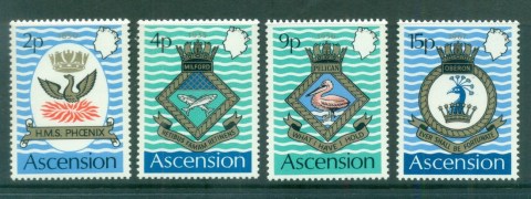 Ascension-Is-1971-Coats-of-Arms-of-Royal-Navy-Ships-MUH