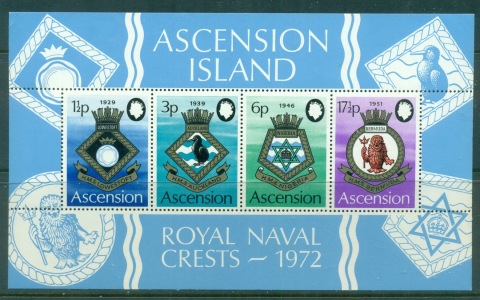 Ascension-Is-1972-Naval-Arms-MS-MUH