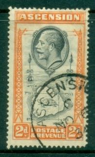 Ascension-Is-1934-KGV-Pictorial-2d-Map-of-Ascension-FU