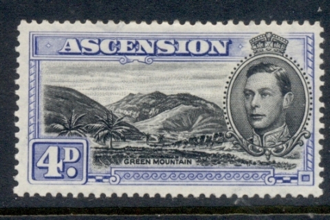 Ascension-Is-1938-53-KGVI-Pictorials-Green-Mountain-4d-Perf-13-5-MLH