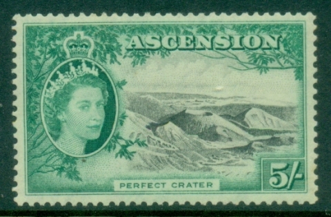 Ascension-Is-1956-QEII-Pictorial-5sh-Perfect-Crater-MLH