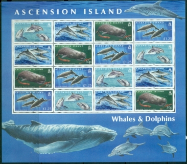 Ascension-Is-2009-Whales-Dolphins-Sheetlet-MUH-XL-Shipping