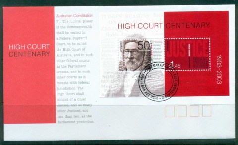 Australia-2003-High-Court-Centenary-FDC