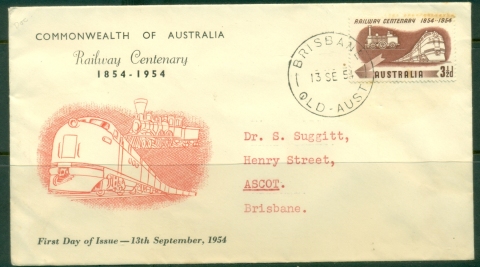 Australia-1954-railway-centenary-tones-Stamp-Mart-FDC