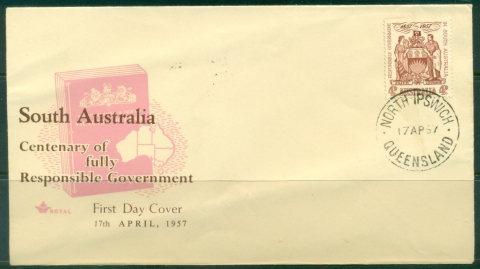 Australia-1957-South-Australia-Centenary-of-Responsible-Government-Royal-FDC