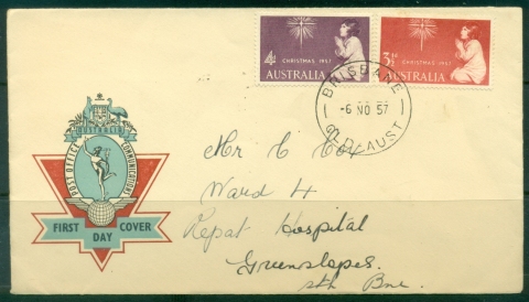 Australia-1957-Xmas-FDC