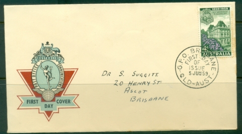 Australia-1959-Self-Government-in-Queensland-tones-Hermes-FDC