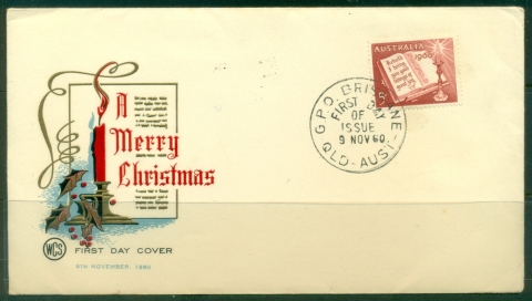 Australia-1960-Xmas-Wesley-FDC