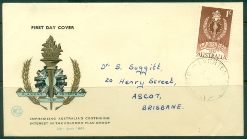 Australia-1961-Colombo-Plan-Wesley-FDC