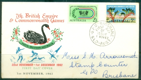 Australia-1962-British-Empire-Commonwealth-Games-FDC