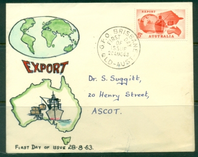 Australia-1963-Export-Hand-Drawn-FDC