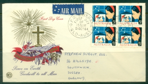 Australia-1964-Xmas-Wesley-FDC