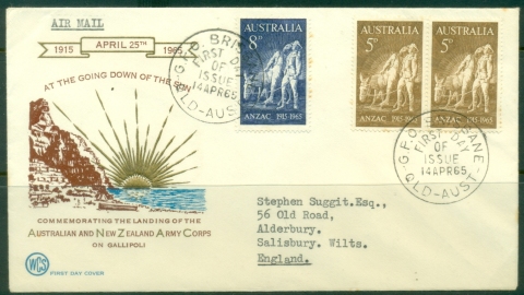 Australia-1965-ANZAC-Wesley-tones-FDC