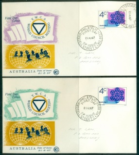 Australia-1967-YWCA-2xFDC