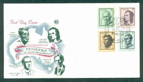 Australia-1968-Famous-Australians-lt-tones-WCS-FDC-Lot27730