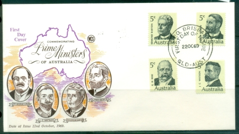 Australia-1969-Prime-Ministers-of-Australia-Wesley-FDC