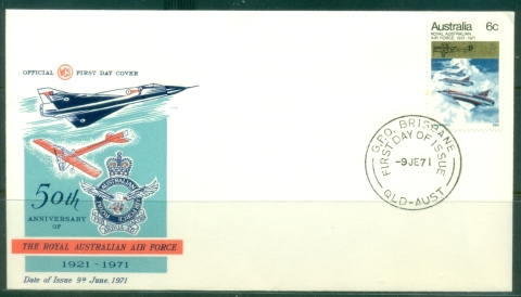 Australia-1971-RAAF-50th-Anniversary-Wesley-FDC