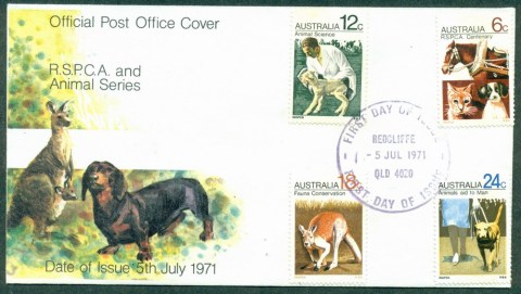 Australia-1971-RSPCA-Redcliffe-lt-tones-FDC-Lot27778