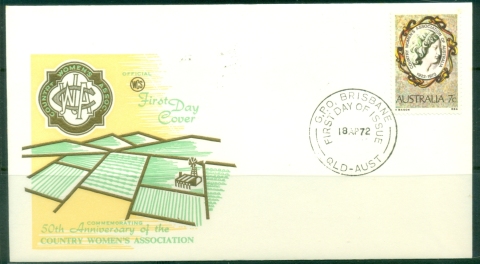 Australia-1972-CW-Country-Womens-Association-Wesley-FDC