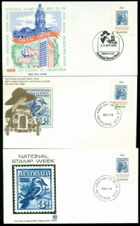 Australia-1978-Stamp-Week-3x-FDC-Lot20168