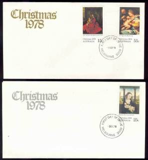 Australia-1978-Xmas-2-FDC-Lot13624