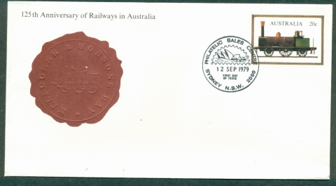 Australia-1979-125th-Anniversary-of-Railways-PSE-Sydney-FDI-lot37000