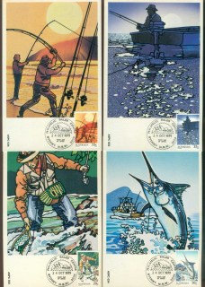 Australia-1979-Fishing-4x-Maxicards-lot80445