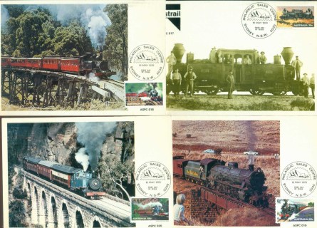 Australia-1979-Trains-4x-Maxicards-lot80439