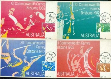 Australia-1982-Commonwealth-Games-4x-Maxicards-lot80432