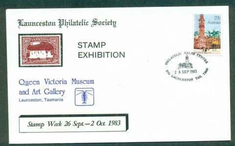 Australia-1983-Launcetson-Philatelic-Society-Stamp-Exhibition-FDC-lot50861