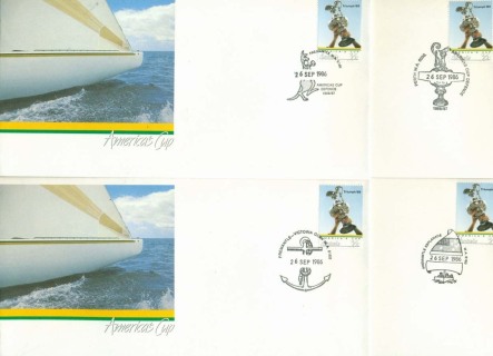 Australia-1986-Americas-Cup-4x-FDC-Lot19747