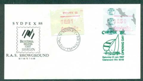 Australia-1988-SYDPEX-88-CUPEX-Opening-day-FRAMAS-FDC-lot52337