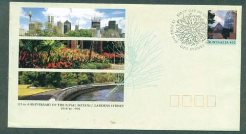 Australia-1991-Royal-Botanical-Gardens-PSE-Sydney-FDI-lot37065