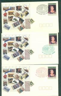 Australia-1991-Stampshow-Melbourne-3xFDC-lot52388