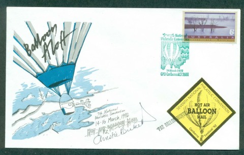 Australia-1992-Seventh-National-Philatelic-Convention-Balloon-Flight