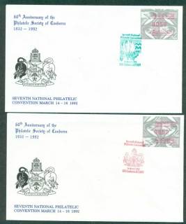 Australia-1992-Seventh-National-Philatelic-Convention-FRAMA-2xFDC-lot52394