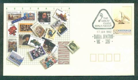 Australia-1992-The-Great-Guide-walkabout-Pictorial-Postmark-FDI-lot52276