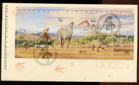 Australia-1993-Dinosaurs-MS-FDC-Lot19663