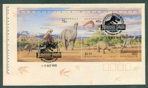 Australia-1993-Dinosaurs-MS-FDC-Lot28014