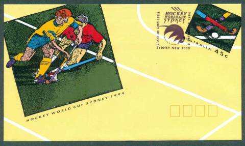 Australia-1994-Hockey-World-Cup-Sydney-Pictorial-Postmark-FDI-PSE-lot52301